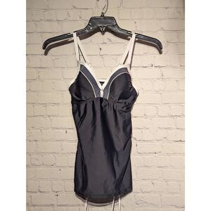 Free country lowcut bra supported tankini top small *